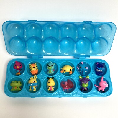 Hatchimals CollEGGtibles Lot 12 Figures Blue Egg Carton Seasons 