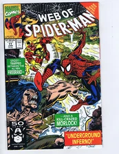 Web of Spider-Man #77 Marvel 1991  Home is Where the Terror is !