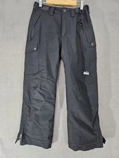 REI Peak Snow Ski Pant Youth Medium M 10/12 Unisex Black Winter Snowpants 