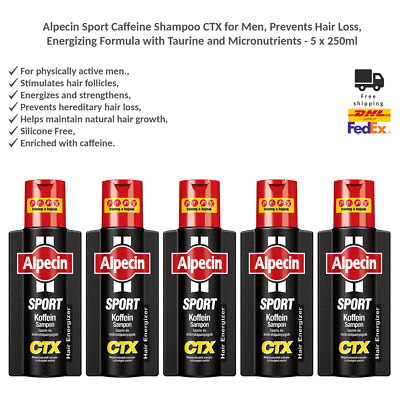 Alpecin Anti-Hair Loss Sport Caffeine Shampoo CTX for Men with Caffeine 5x250ml