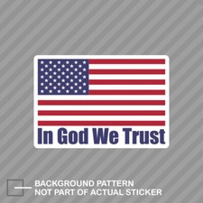 In God We Trust USA Flag Sticker Decal Vinyl america american religious US
