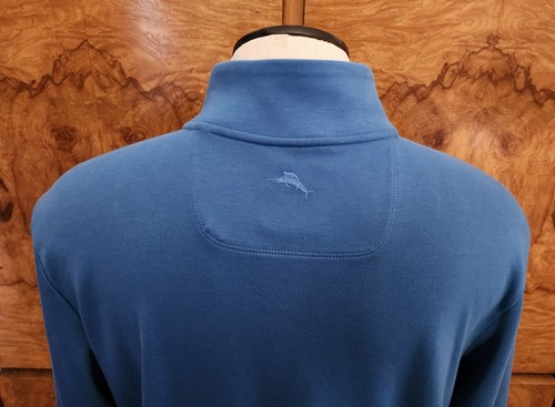 TOMMY BAHAMA BLUE 1/2 ZIP PULLOVER SHIRT ~ XL - Picture 4 of 6