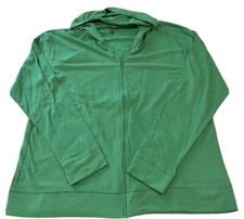 Next Level Green Zip Up Hoodie Long Sleeve Size NL