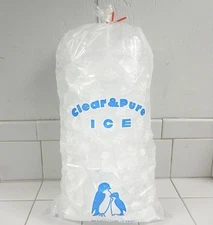 CLEAR & PURE ICE BAGS 8 LB / 100 COUNT *WITH PLASTIC TIES*
