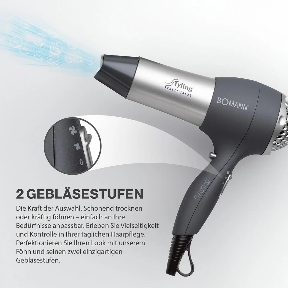 HTD 889 CB - Sèche - cheveux professionnel - 2000 W - Gris/Noir - Imagem 4 de 4