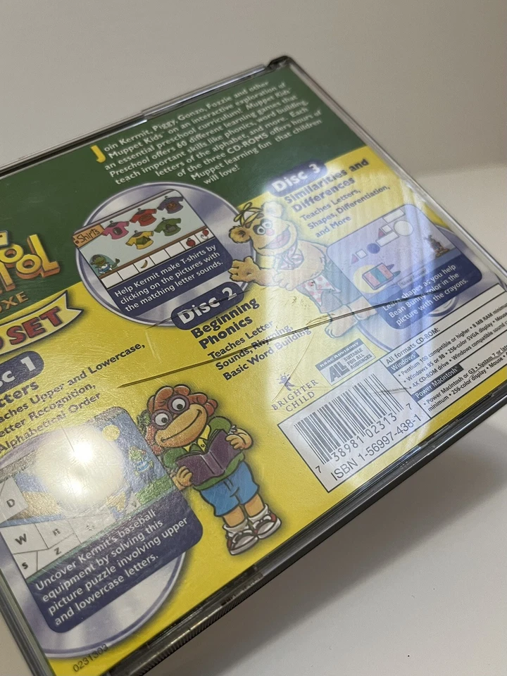 Brighter Child Jim Henson Muppet Kids Preschool Deluxe 3 CD ROM Set Ages 2-5 - Image 4 of 4