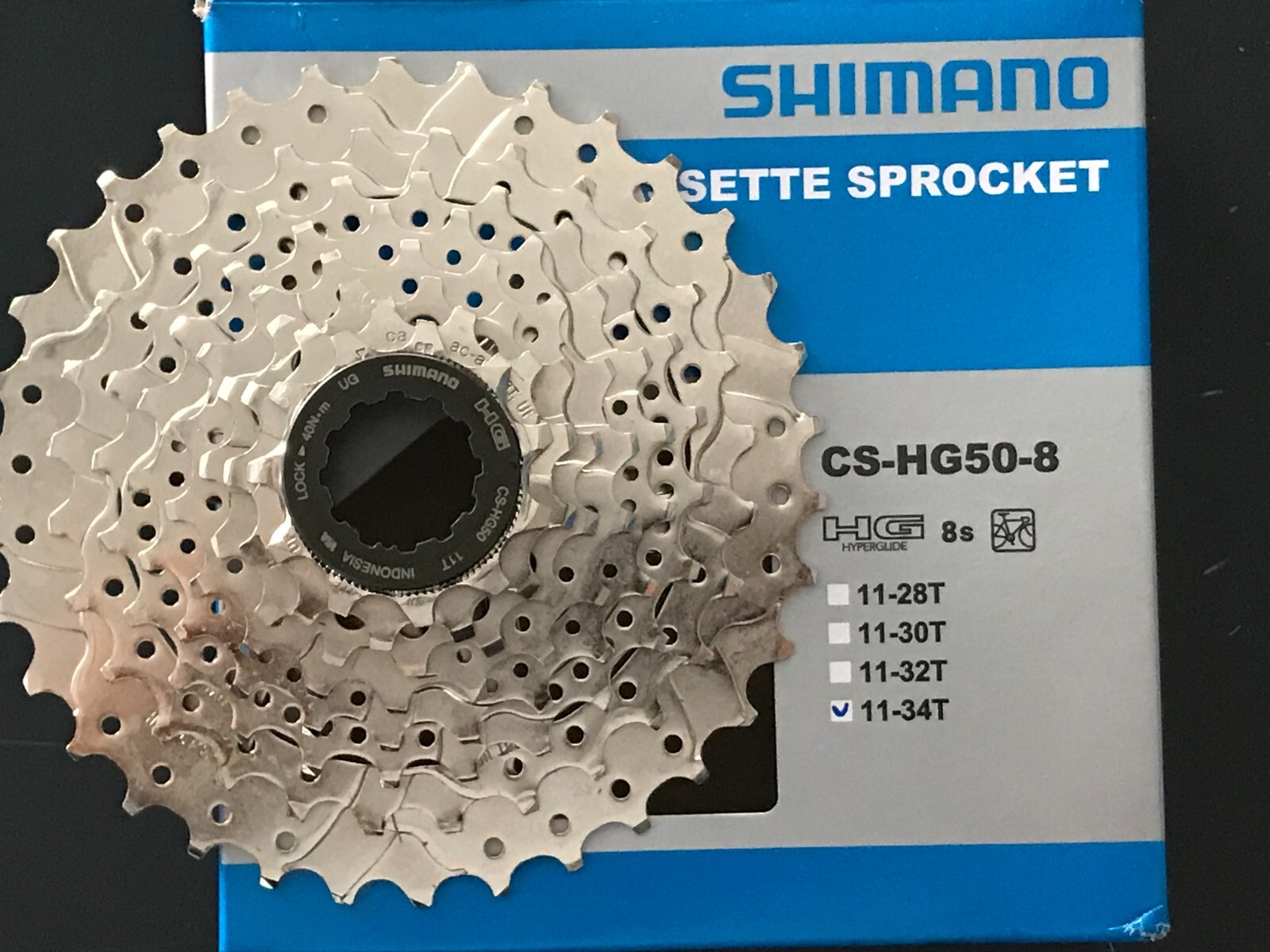 SHIMANO Cassetta pignoni CS-HG50-8 8 velocità 11–13–15–17–20–23–26–34D