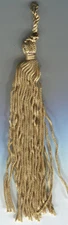 6" LIGHT GOLD CHAINETTE TASSELS LOT OF 12 