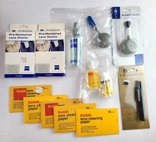 Vintage Camera Lens Cleaning Lot, Leupold Kodak Paper, Cleaner, Blow Brush Zeiss