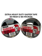 5 x Gaffer Tape Extra Heavy Duty Waterproof Gladiator Duct Cloth Silver Black 2"