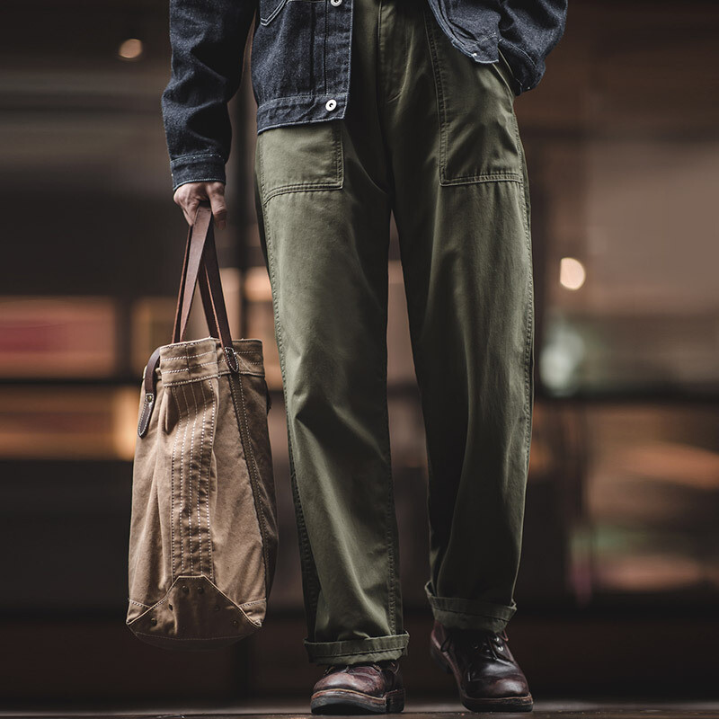 Men's Vintage OG-107 Fatigue Utility Pants Military Straight Leg
