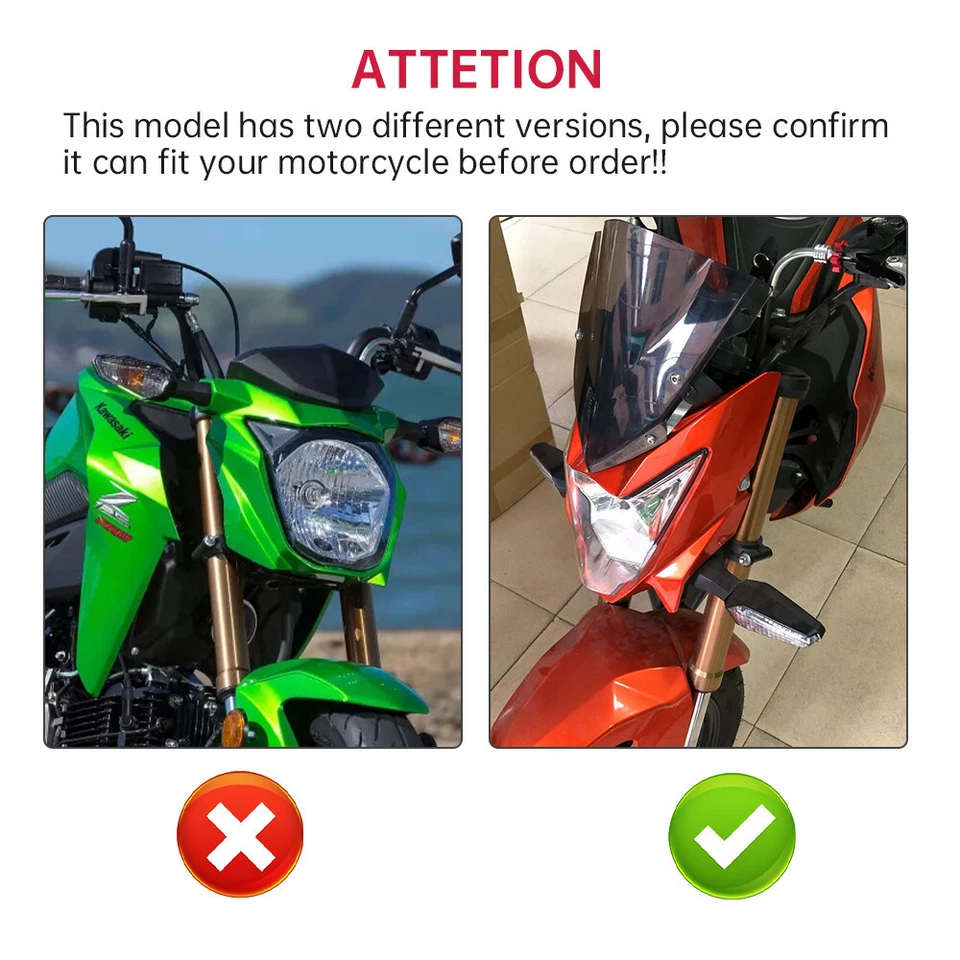 Protector deflector de parabrisas para KAWASAKI Z125 Pro BR125 2016-2021 Foto 4 de 4