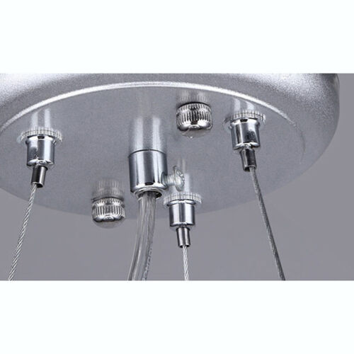 6 Lights UFO Shape Chandelier Lamp Astronomy &Spaceship Silver Ceiling Light - Picture 10 of 11