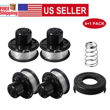 Replacement Trimmer Line 4 Spool Pack for Black & Decker RS-136-BKP,2Cap+1Spring