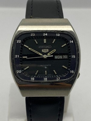 Vintage Seiko 5 17 Jewels 6309-532A Railway Time Automatic Watch
