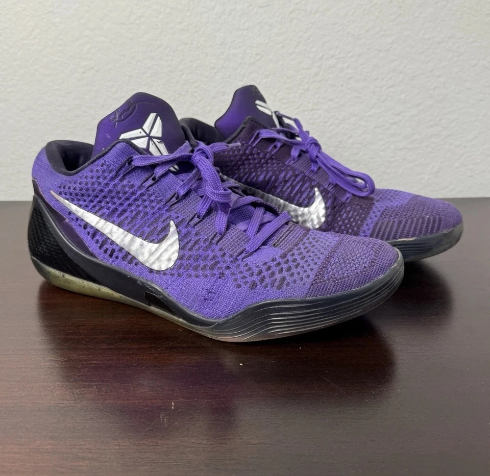 Nike Kobe 9 Elite Low Shoes Mens Size 10 Basketball Rare Moonwalkers Purple - Image 2 of 4
