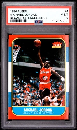 1996 Fleer Decade Of Excellence #4 Michael Jordan PSA 9 HOF GOAT Bulls