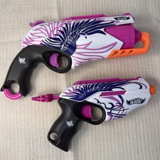 Nerf Rebelle Sweet Revenge Pink Crush Blaster Lot 2 5 Shot Hammer Gun Working