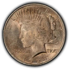1924 $1 Silver Peace Dollar - Luster - Subtle Original Toning - SKU-D6875