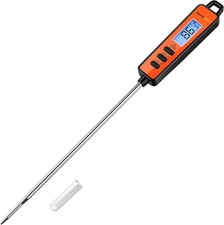 ThermoPro TP01A Digital Meat Thermometer for Cooking Candle Liquid Orange 