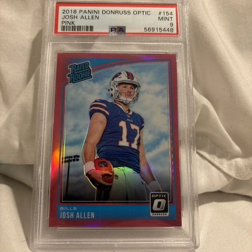 2018 Panini Donruss Optic Josh Allen Pink Rated Rookie #154 PSA 9 Bills RC