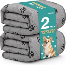 2 Pack 72"X72" Washable Pee Pads for Dogs Super Absorbent Dog Training Pads US