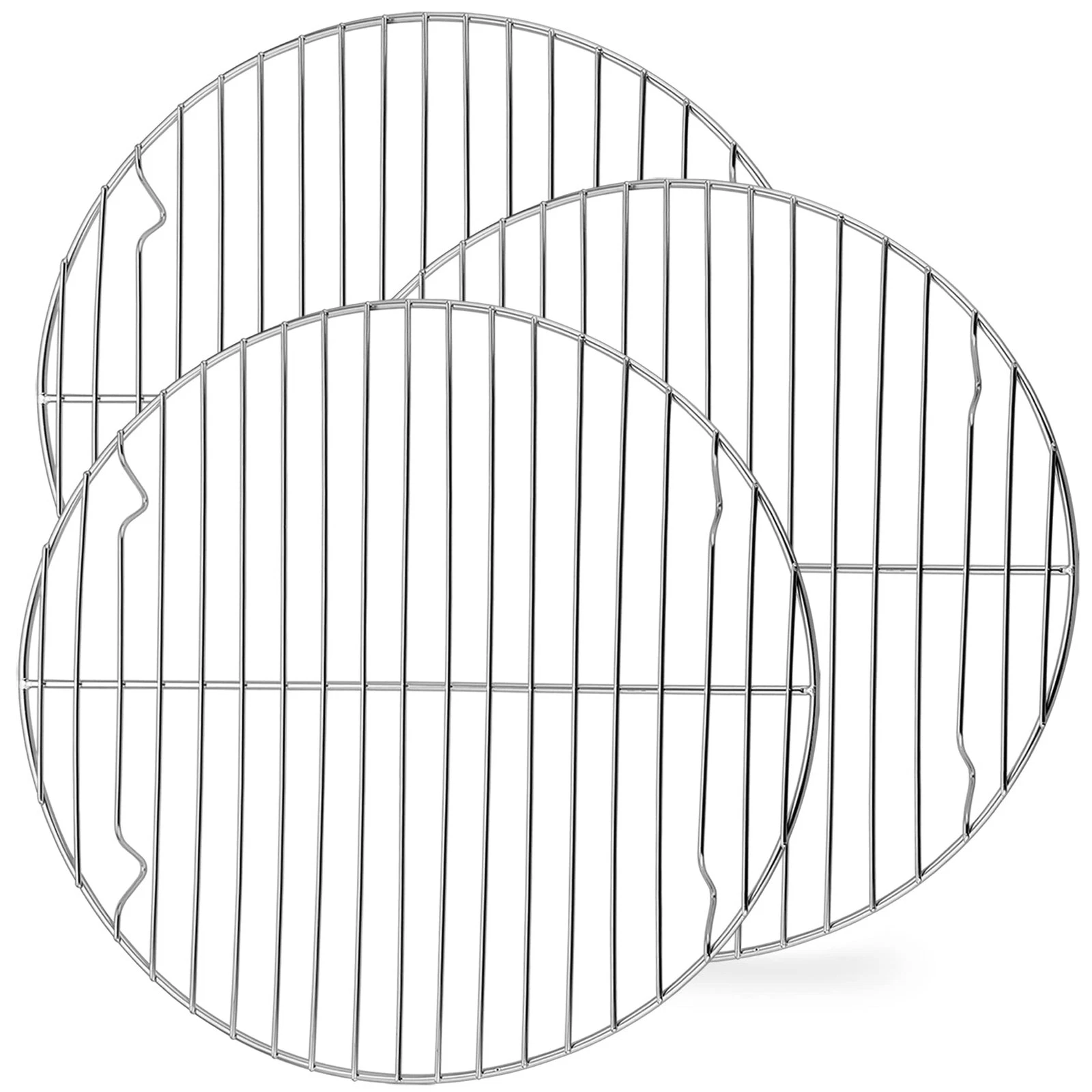 Round Cooking Rack, 3 Pcs Stainless Steel Baking Cooling Steaming Grilling Ra...