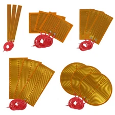 15PCS 5 Kinds Film Heater Plate Adhesive Pad,PI Heating Elements Film with Cord(