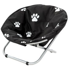 Etna Products Round Pet Bed: Comfortable Elevated Cat Bed with Paw Print Cush...