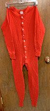 Duofold Two Layer Fabric Button-Down Union Suit, Drop Seat M 38-40