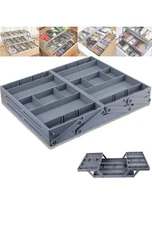 Storage Drawers Tray Desk Organizer, Expandable Drawer Organizer (2 Row 2 Tier)