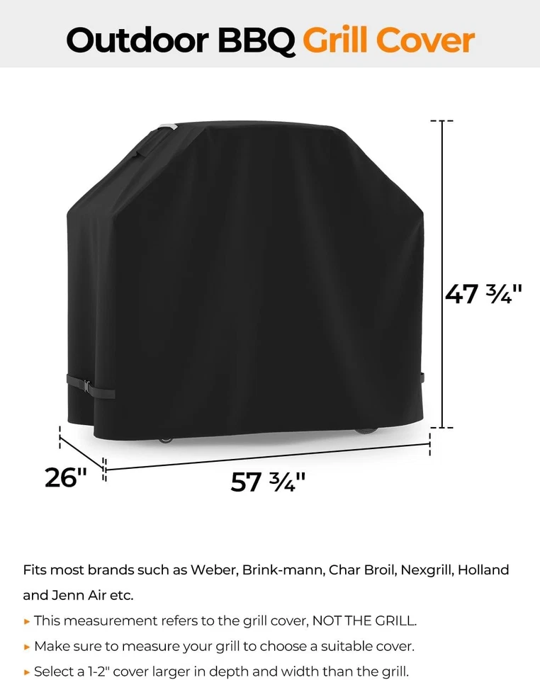 烧烤燃气烧烤盖烧烤防水户外重型防紫外线58英寸 — 第 2/4 张图片