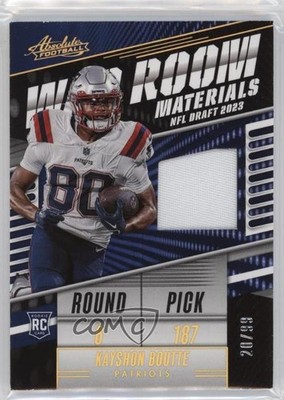 2023 Panini Absolute War Room Materials Gold 20/99 Kayshon Boutte Rookie RC 0r9r