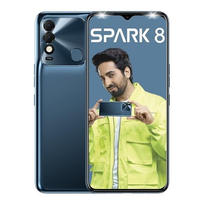 TECNO Spark 8 (Atlantic Blue, 4GB RAM,64GB Storage)