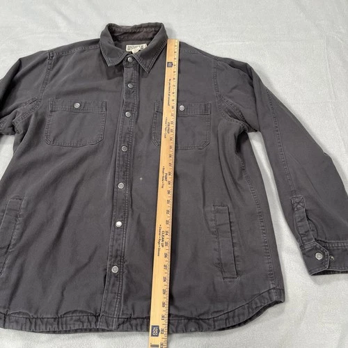 Duluth Trading Co. Jacket Mens 2XL Tall Gray Fire Hose Flannel Lined Pockets image 9