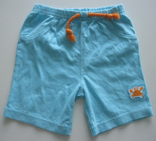Unisex Nutmeg Blue Elastic Waist Sweat Shorts. Crab Motif. Age 12 - 18 months.