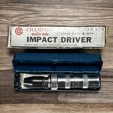 Vintage Champion Impact Driver No. 2500 1/2" Drive With 4 Bits