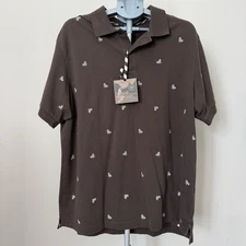 Daniel Cremieux Polo Shirt XL Tennis Racket Embroidered NWT Preppy Tailored Fit