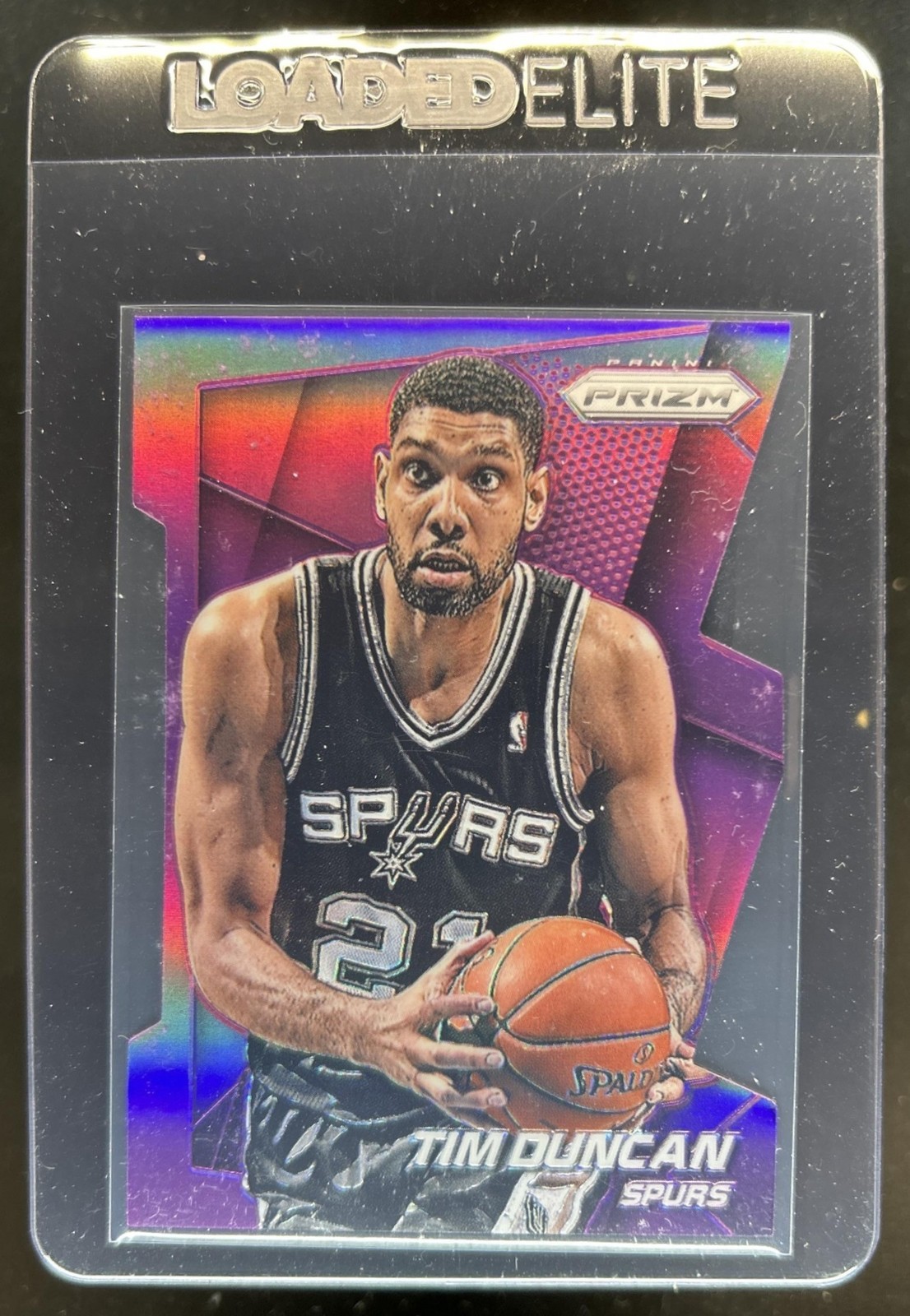 2014-15 Panini Prizm Tim Duncan Prizm Purple Die Cut #/139 Spurs