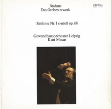 BRAHMS Symphony 1 MASUR LEIPZIG GHO Eterna 827187 Stereo LP GD1 Black/Silver EX