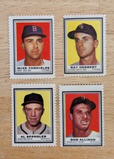 Vintage, 1962, Topps Baseball Stamps, 4 Different Players, 4 Different Teams