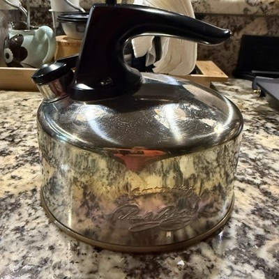 Vintage Revere Ware Whistling Copper Bottom 1.5 Qt Tea Kettle Pot Korea D 92-C