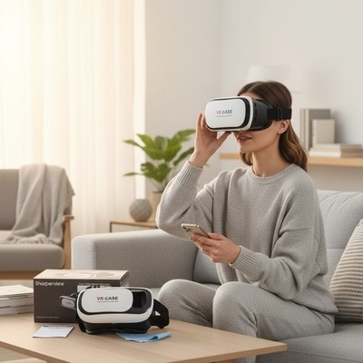 Sharperview VR Case Virtual Reality Headset 3D 360 Smartphone Goggles
