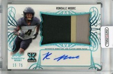 2021 Leaf Trinity Rondale Moore Patch Autographs Platinum Spectrum 15/75