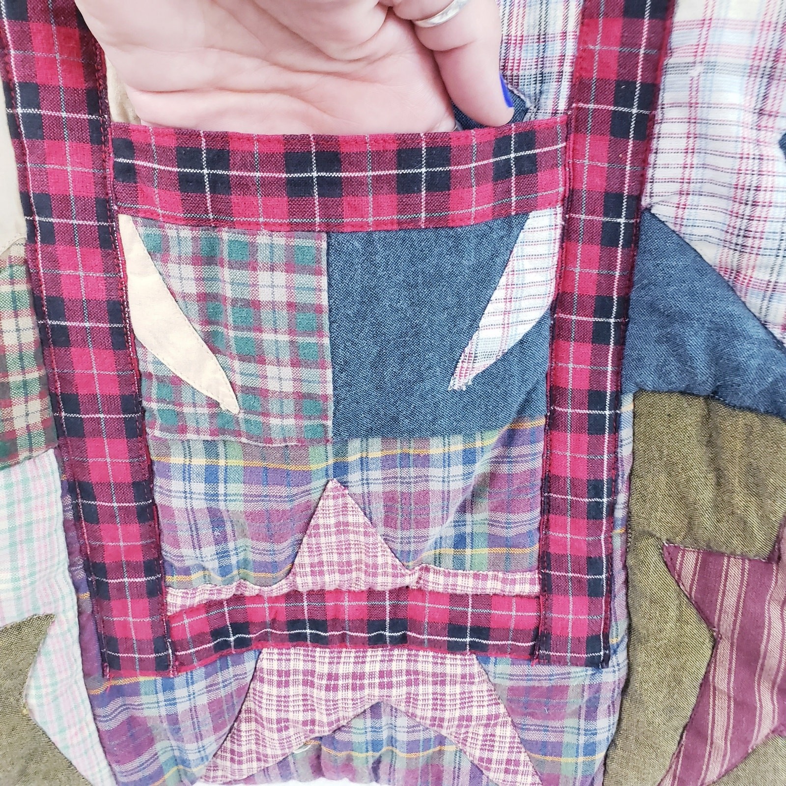 Patch Magic Patchwork Shoulder Bag Tote Handbag P… - image 4