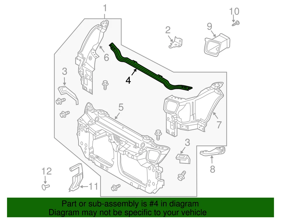 Nissan 350Z 2003-2007 genuino - reforzado centralmente 62512-CD000 Foto 2 de 2