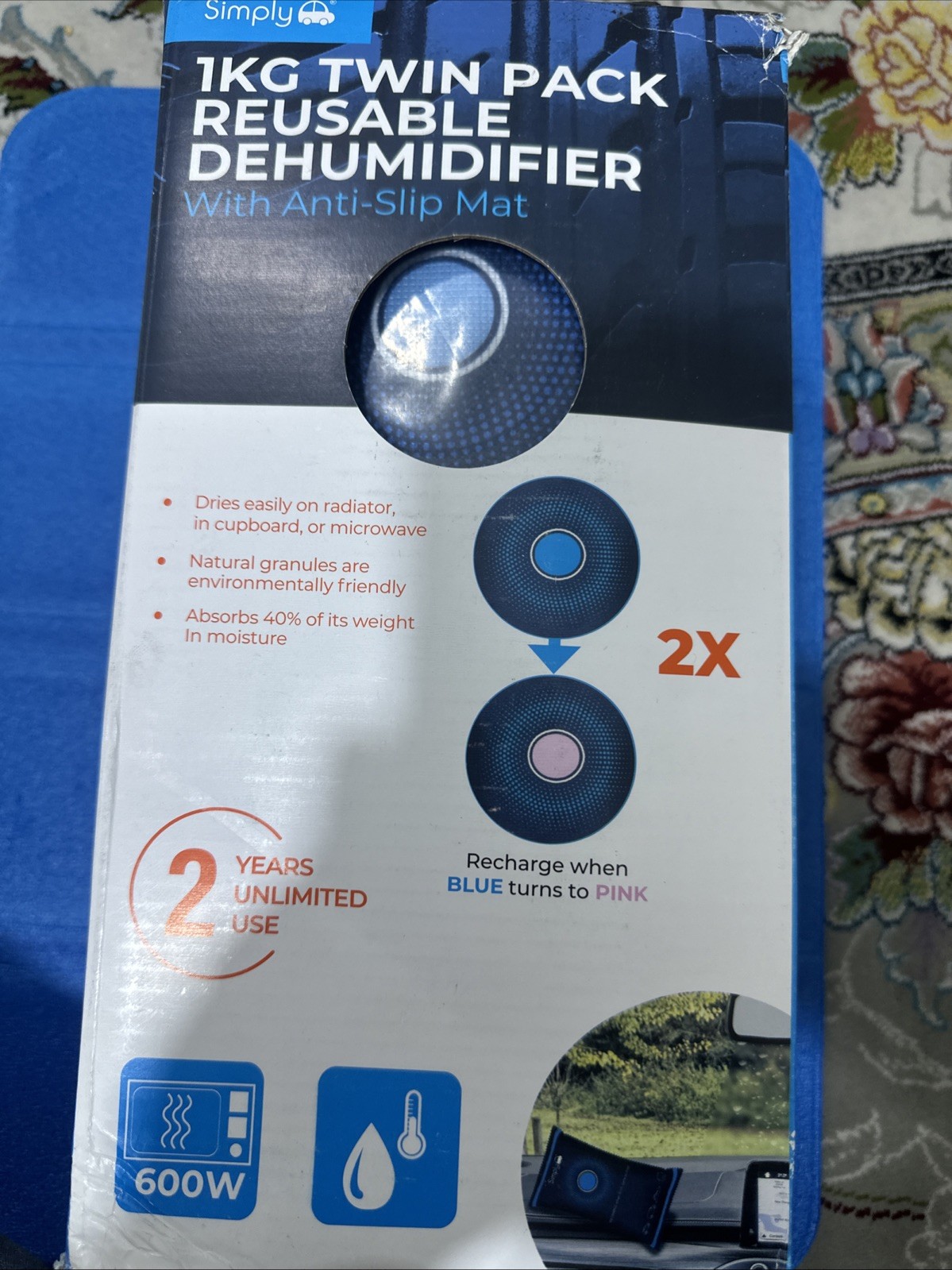 2 X Reusable Car Dehumidifier Clear Windscreen Moisture Damp Absorber Gel Bags