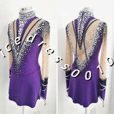Girl's Ice Skating Dress/Dance Ice Competition Skating Costume/RG roll Leotard