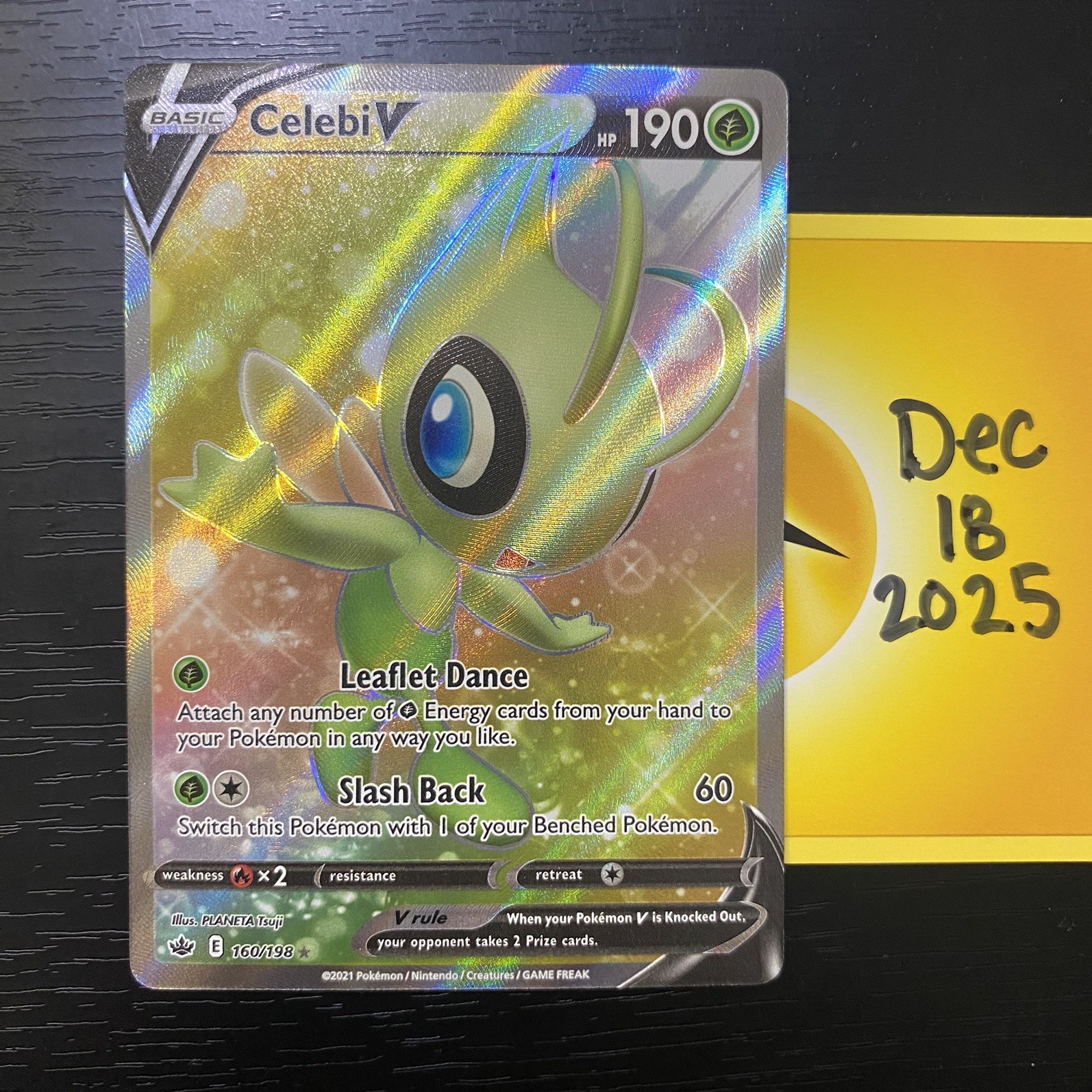 CELEBI V 160/198 Full Art - Pokemon TCG Chilling Reign - NM