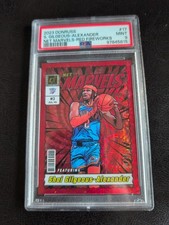 2023 Donruss Net Marvels Red Fireworks #17 Shai Gilgeous-Alexander /25 PSA 9 SP
